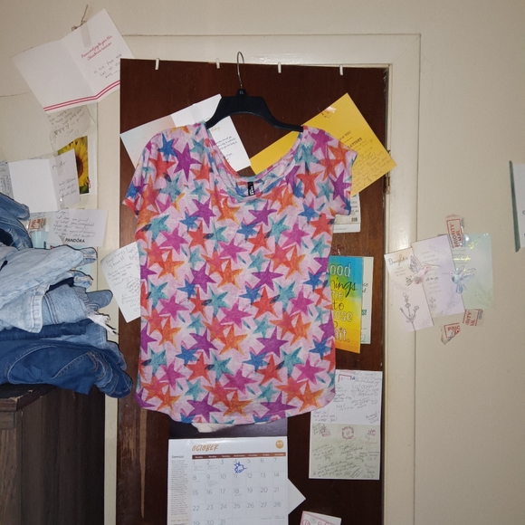 TORRID off shoulder star print pajama top 0XL - Picture 4 of 7